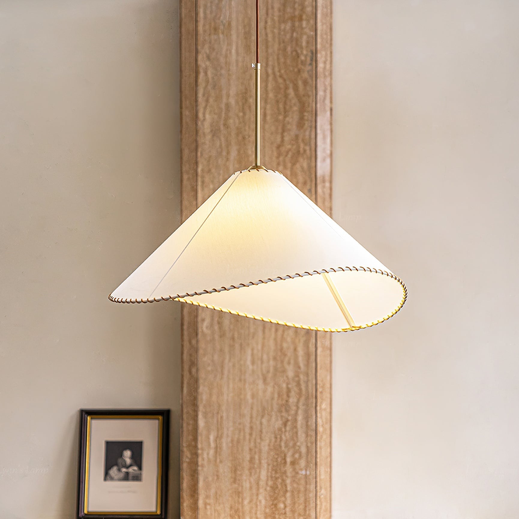 Twisted Shade Fabric Pendant Lamp M490