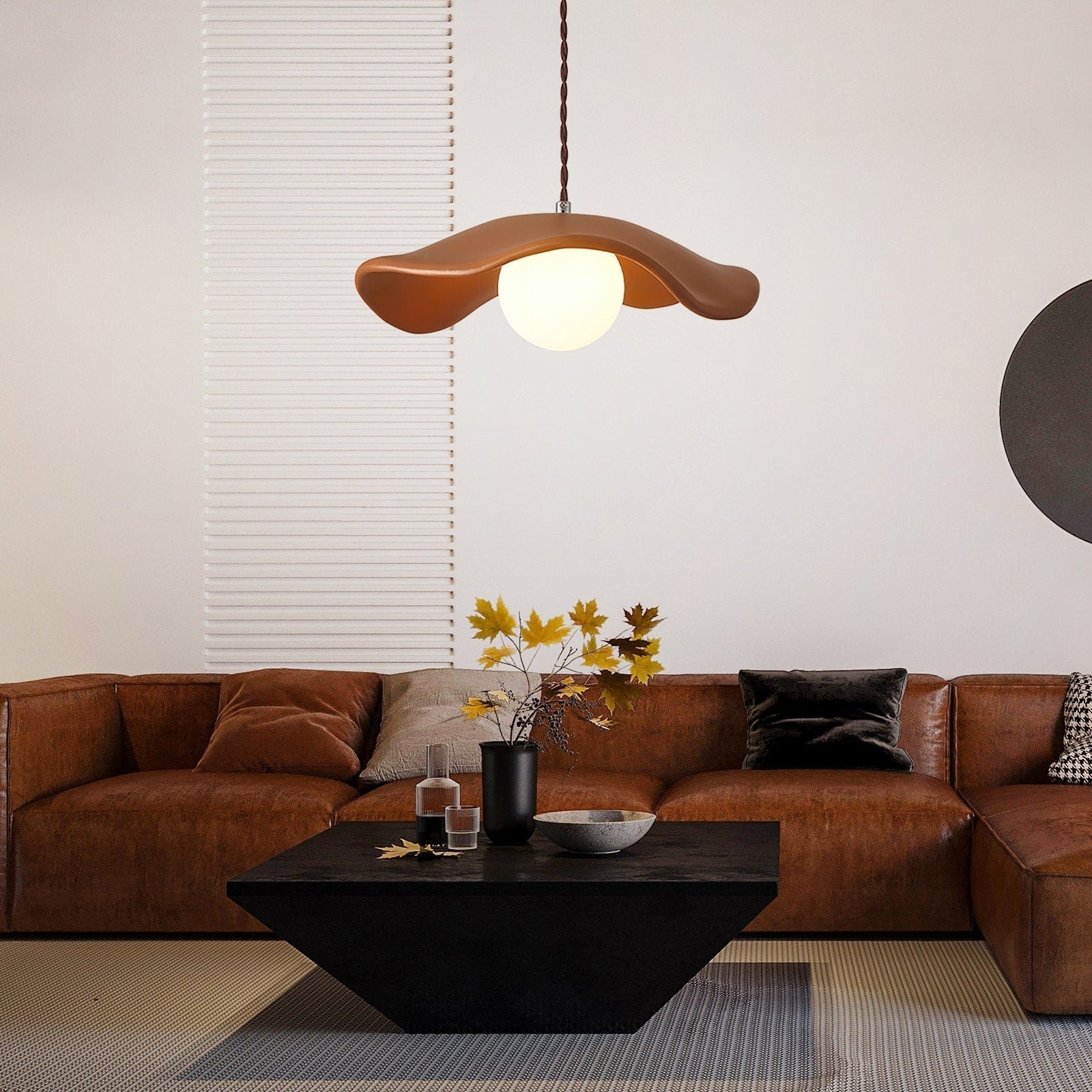 Yumi Sculptural Resin Elegance Minimalist Pendant Light T2169