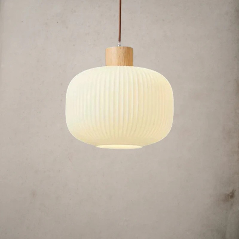 Nordic Ribbed Glass Pendant Light S135