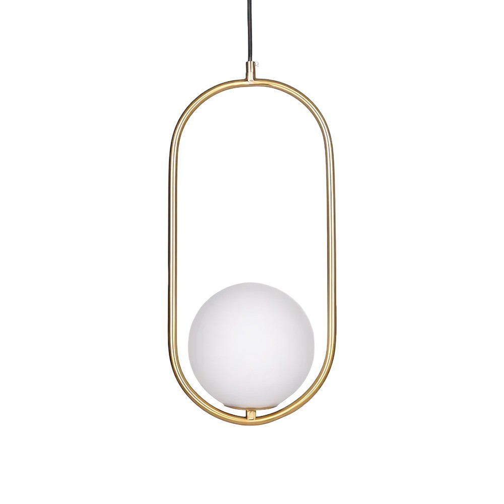 Halozen Pendant Lamp - Elegant Metal and Glass Pendant for Living Room
