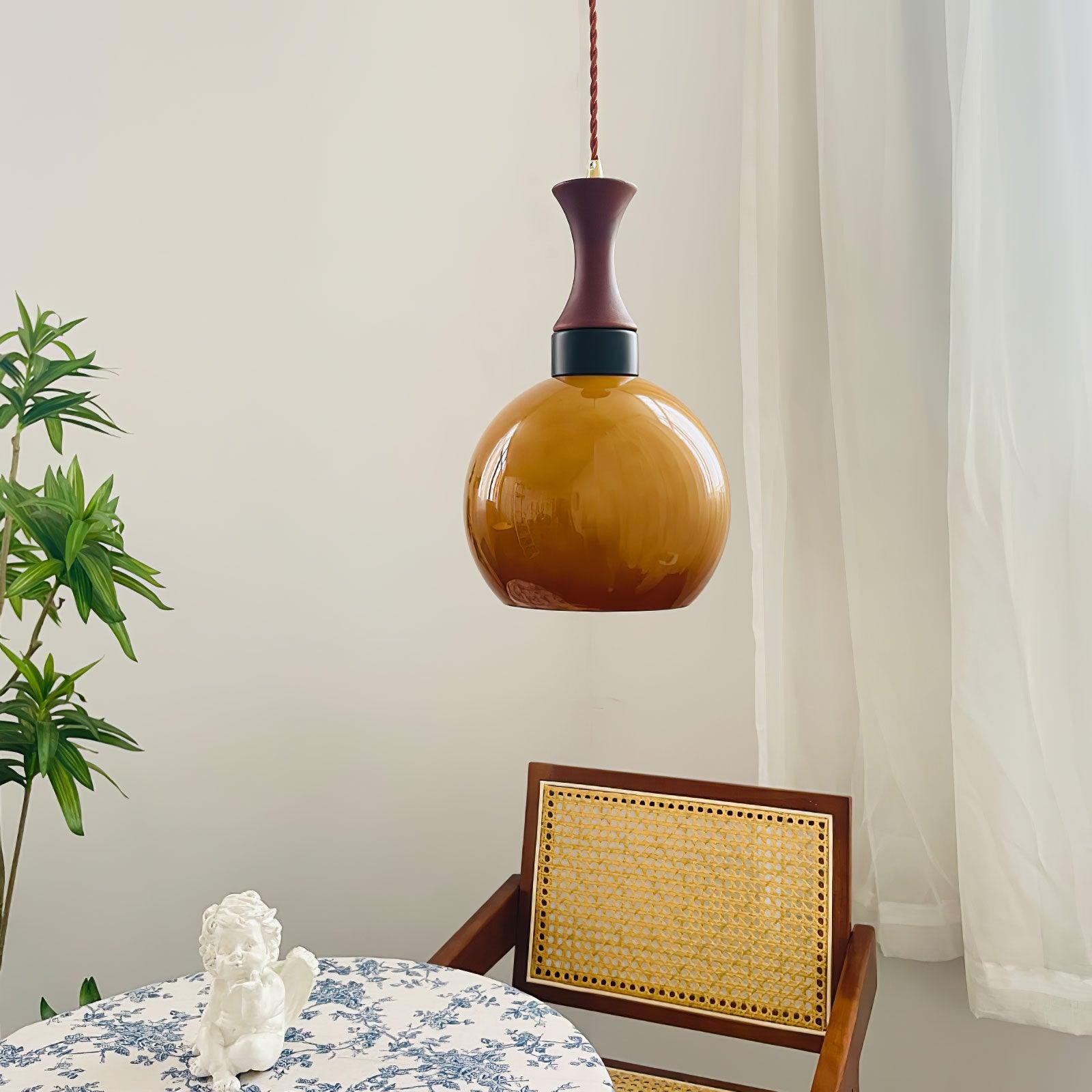 Spherical Orange Practical Luxury Pendant Lamp M523