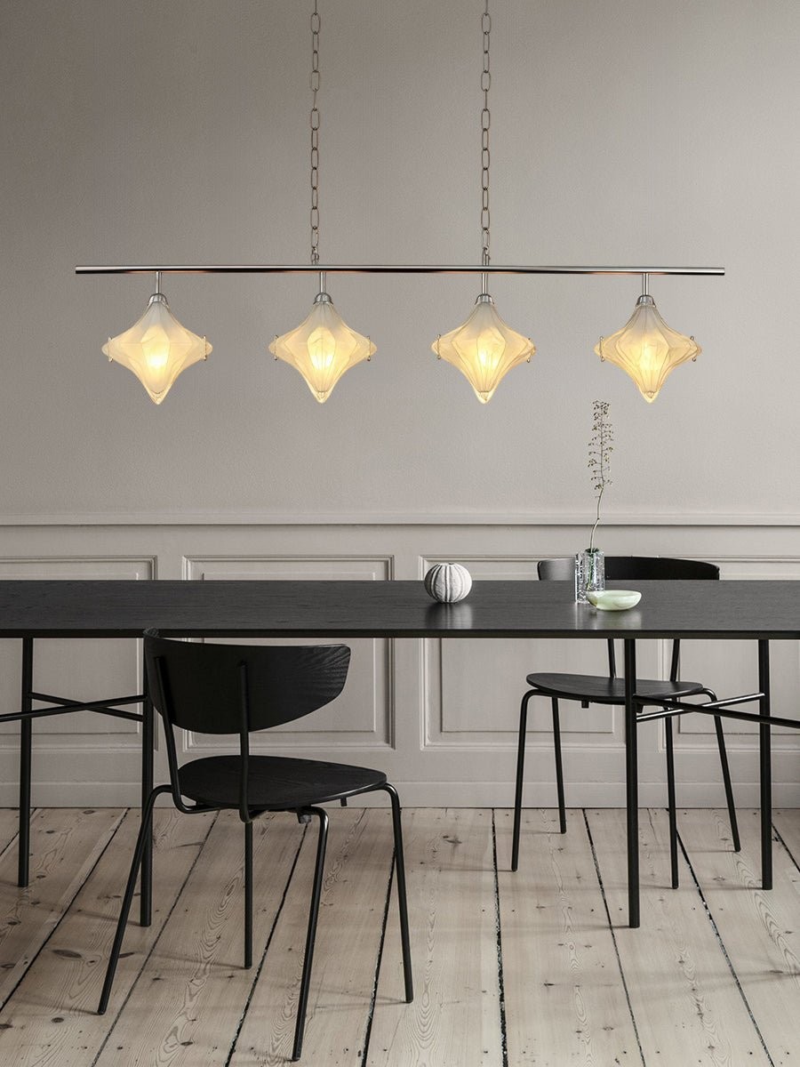 Art Deco Star Linear Pendant Light - Elegant Lighting for Kitchen Island - Astris Cassiopeia T440