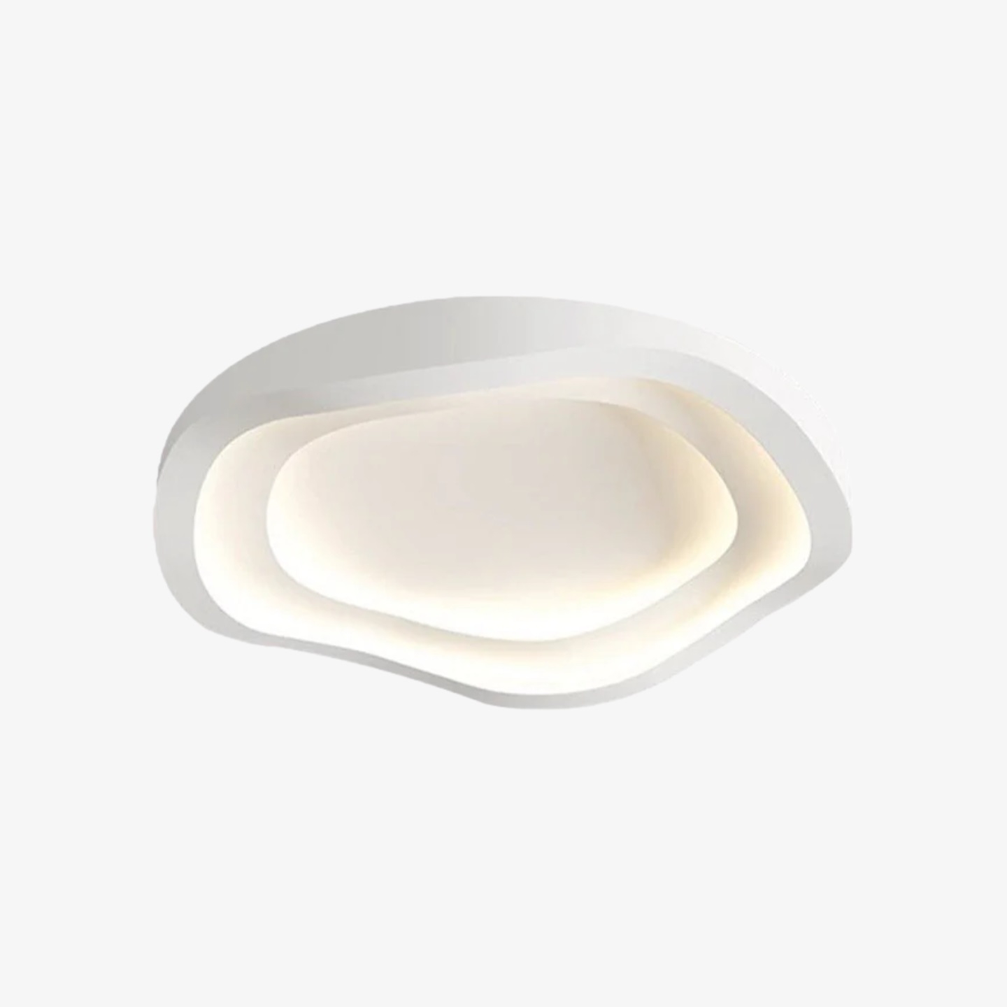 Aeris Elionis Ripple Pattern LED Ceiling Light - Minimalist Iron & Acrylic Flush Mount for Living Room T811