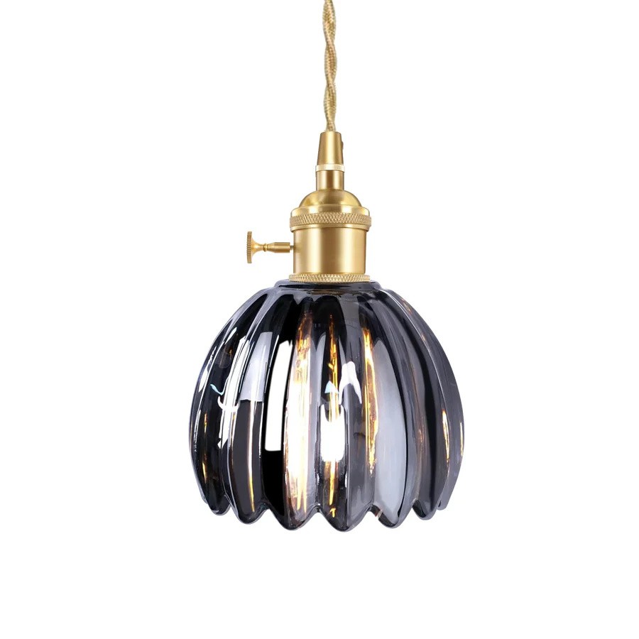 Japanese Retro Glass Flower Pendant Light S17