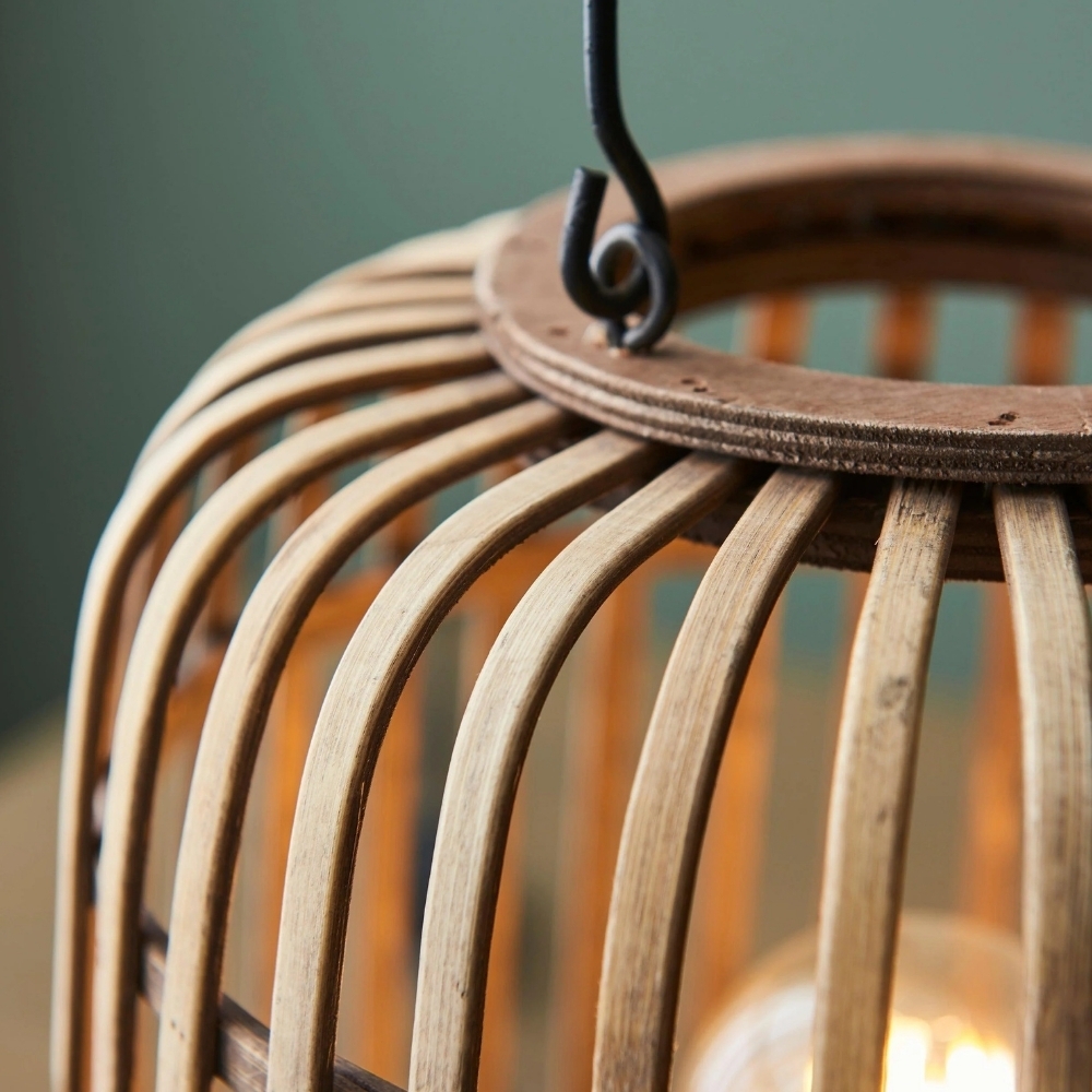 Yumeko Ambient Table Lamp - Open Bamboo Cage Design Stylish and Eco Friendly for Living & Bedroom T988