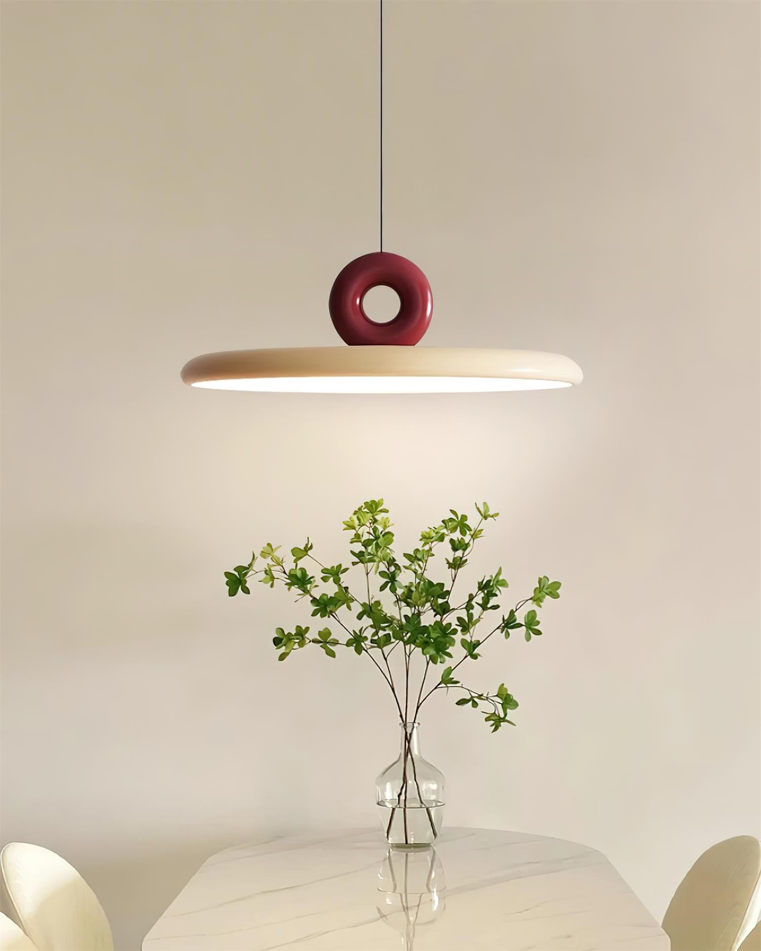 Cream Style Vertical Flying Saucer Pendant Lamp M167