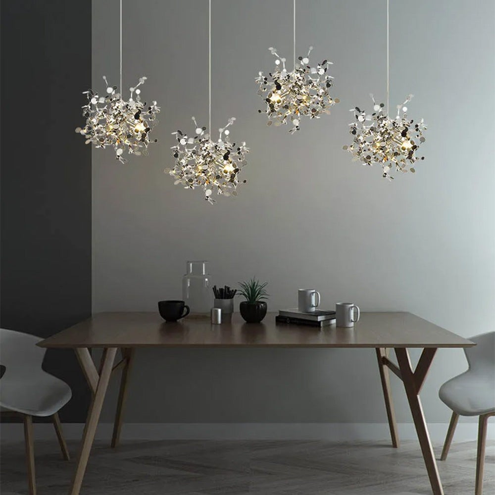 Modern Creative Decorative Leaf Stainless Steel Pendant Light M58