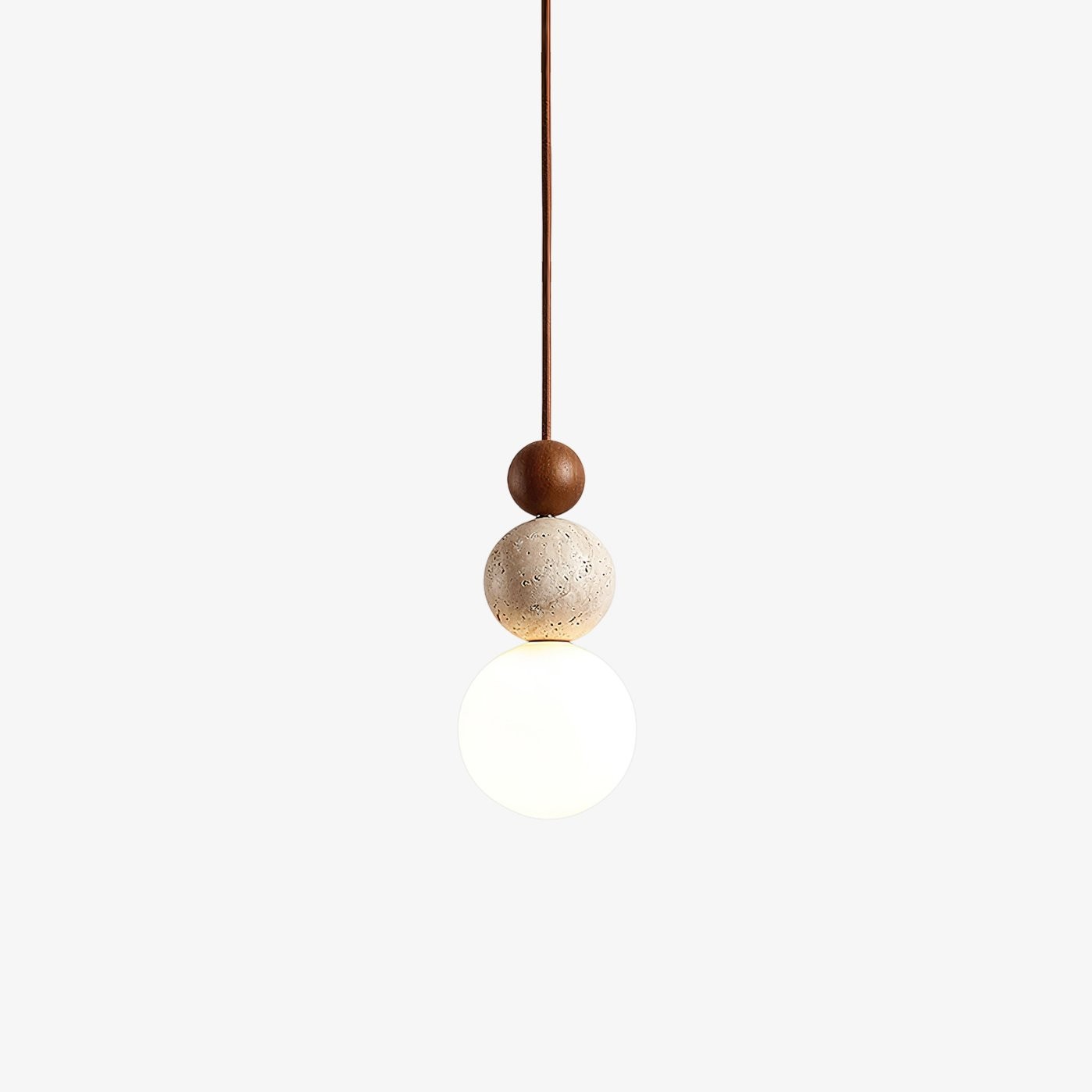 Modern Travertine Stone Globe Pendant Lamp G19
