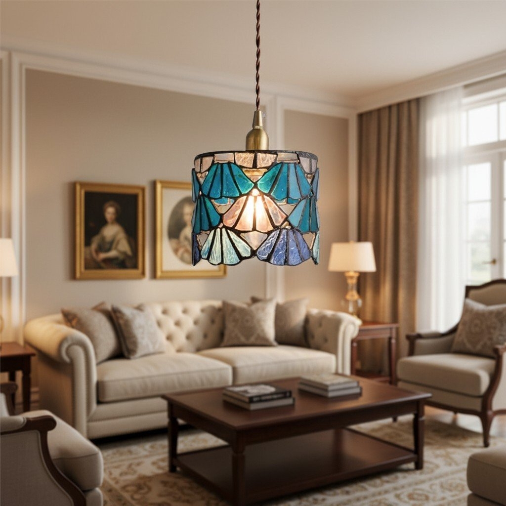 Vintagia Tiffany Artistic Stained Glass Pendant – Classic Pendant for Kitchen T514