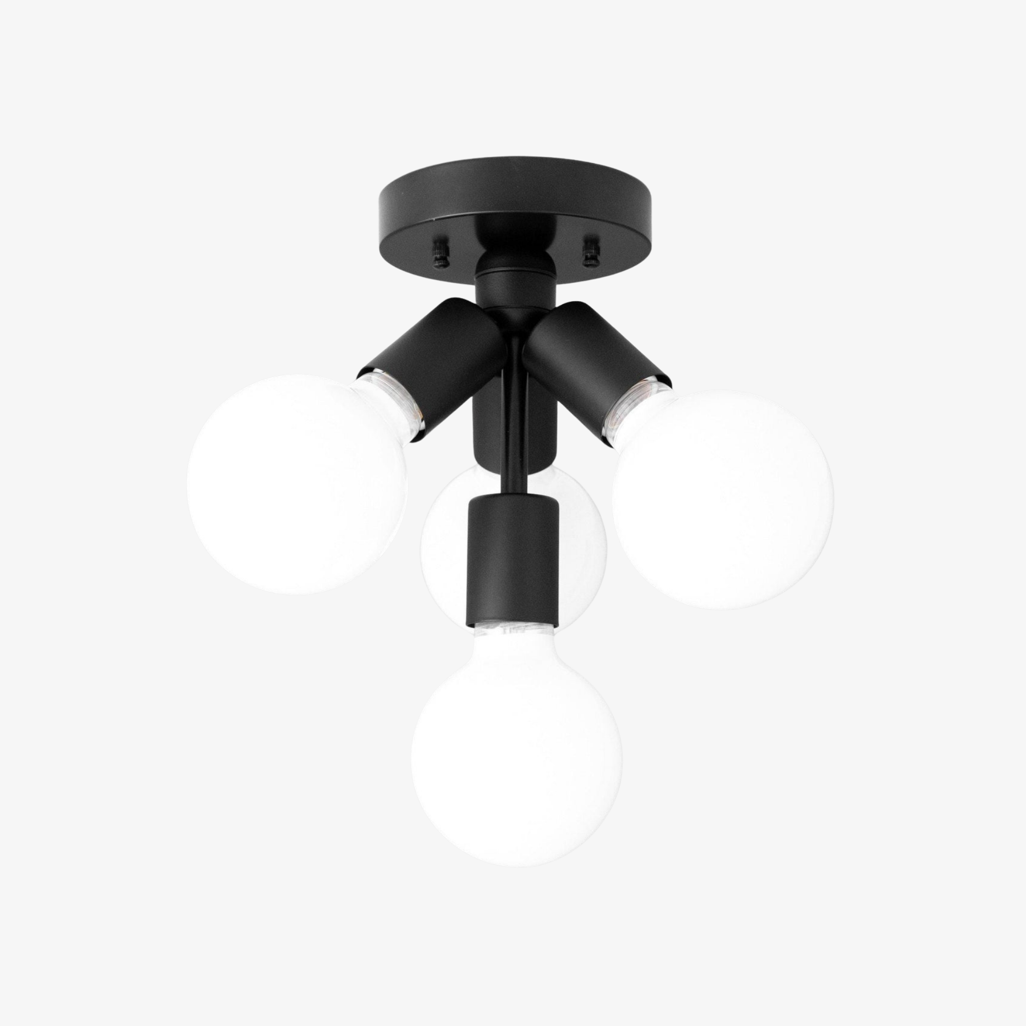 Glorica Glass Flush Mount Light - Globe Ceiling Fixture Modern T386
