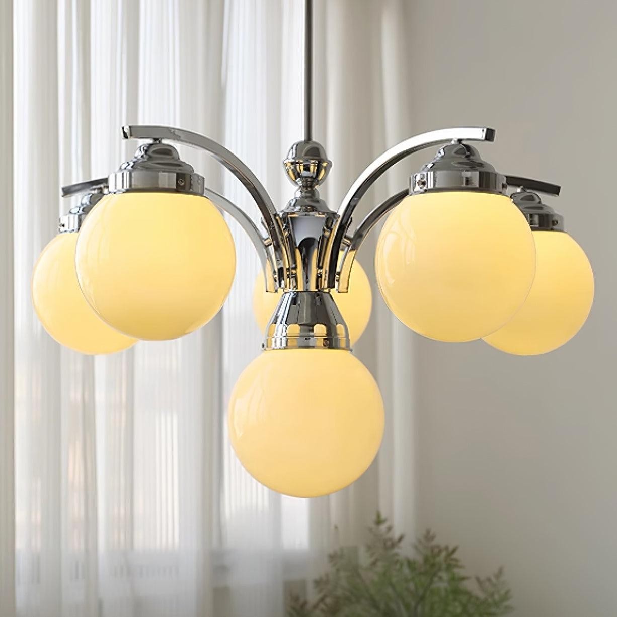 French Elegant Glass Orb Chandelier M427