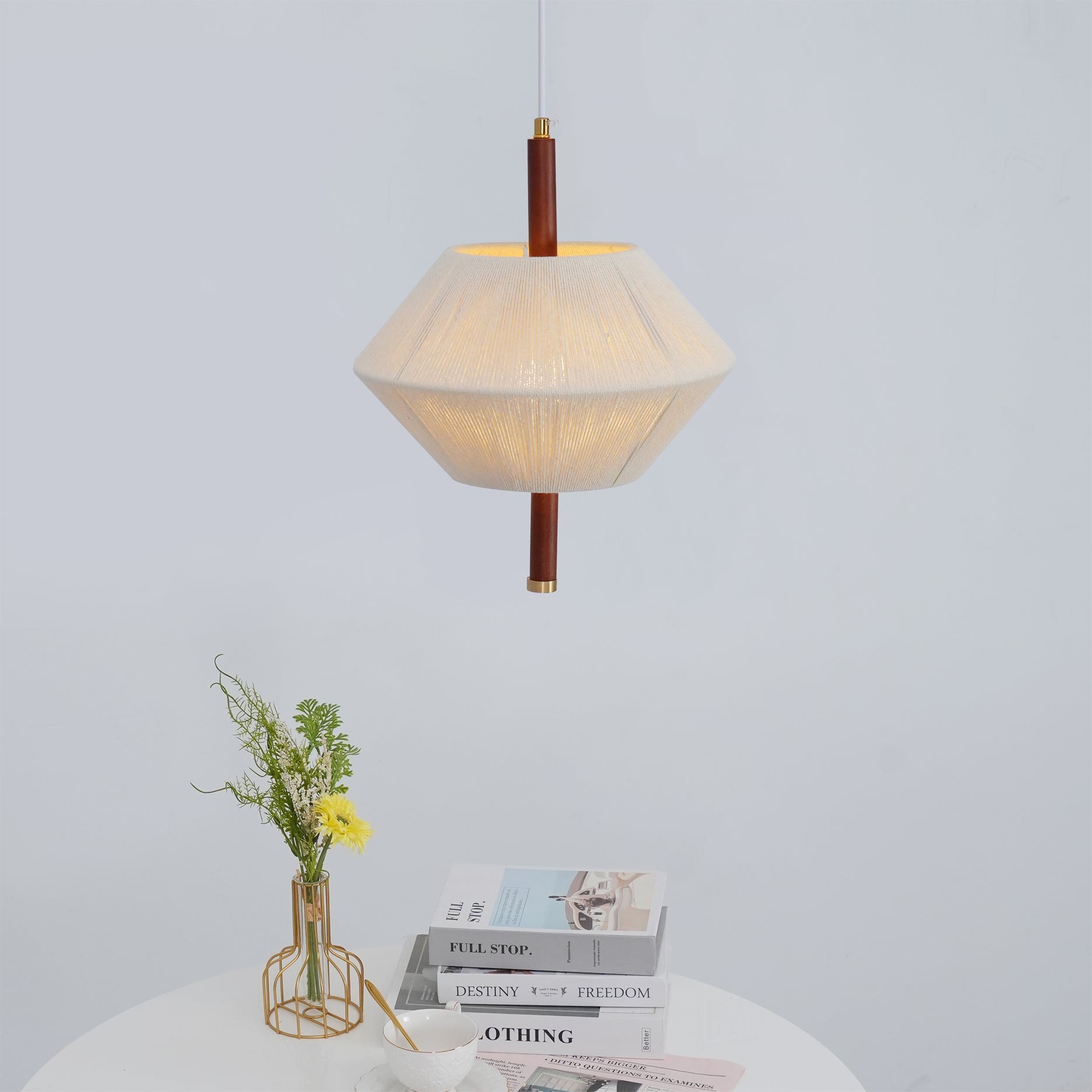 Japanese Wabi-Sabi Style Woven Fabric Pendant Lamp M10