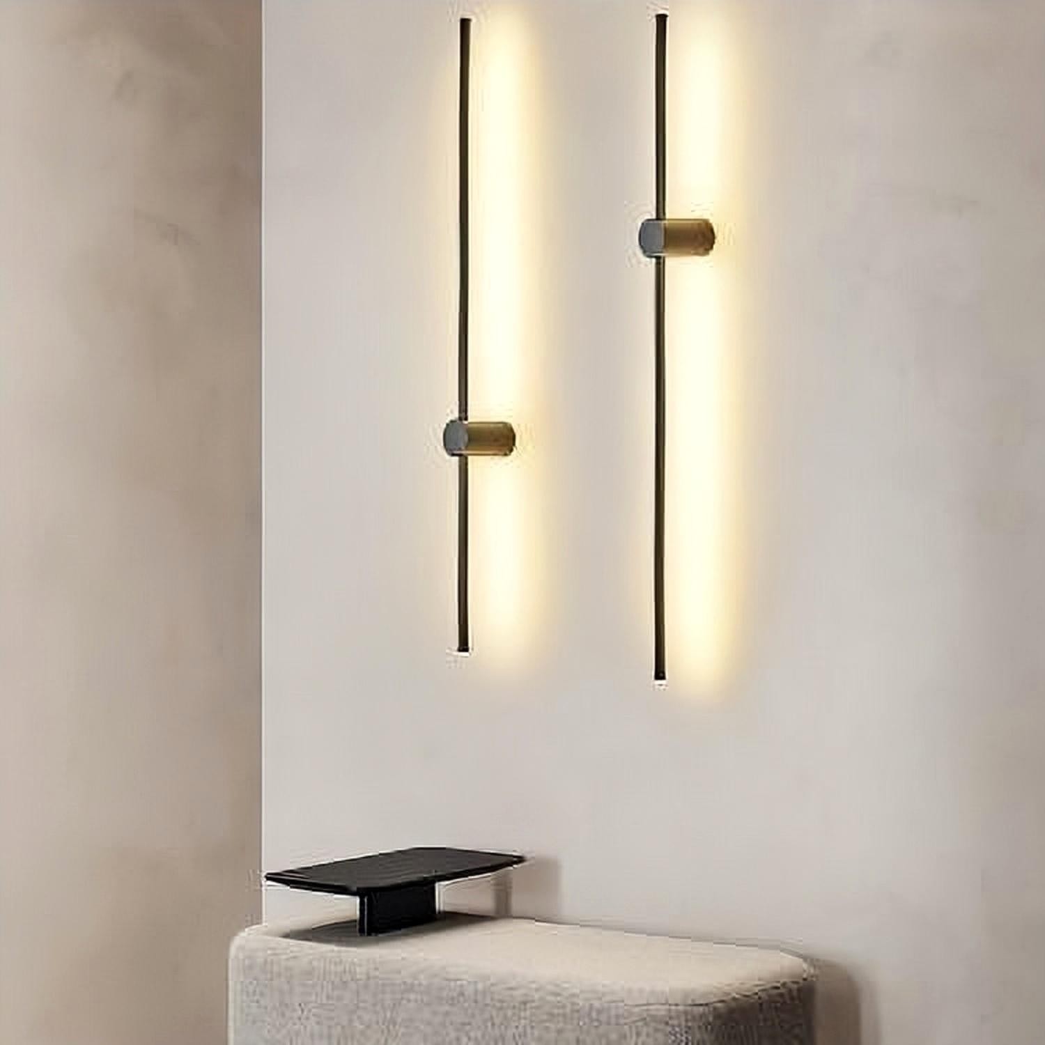 Industrial Modern Black Linear LED Wall Lights S114