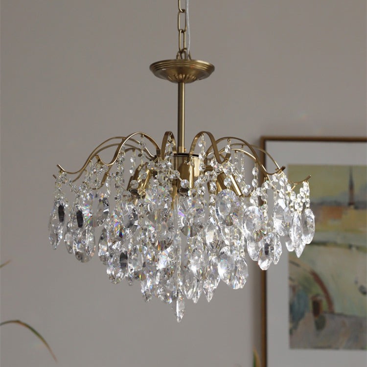 Vintage Sumptuous Teardrop Crystal Chandelier T258