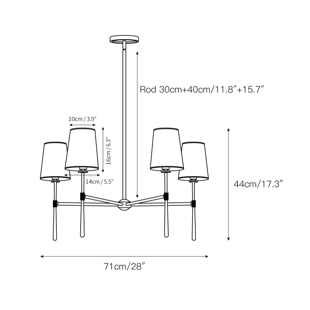 Rhodes Round Chandelier T1831