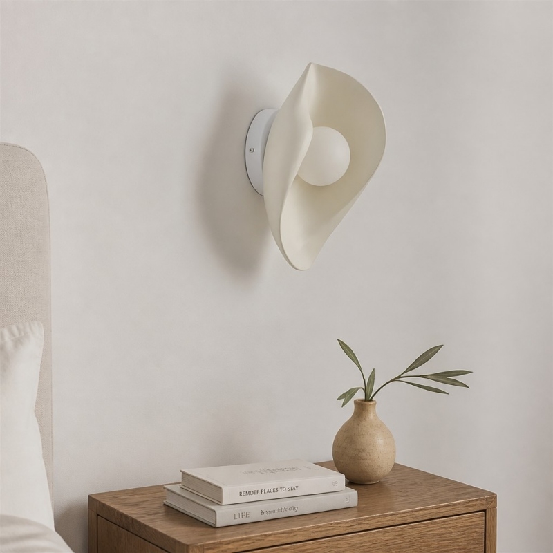 Goviena Modern Cocoon-Shaped Wall Sconce - Minimalist Decorative Wall Lamp for Bedroom and Hallway T2254