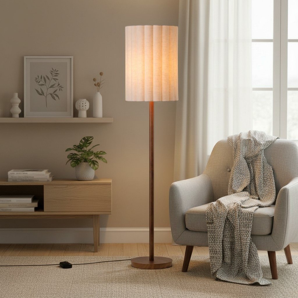 Linbron Natural Floor Lamp – Soft Ambient Light for Interior Spaces T648