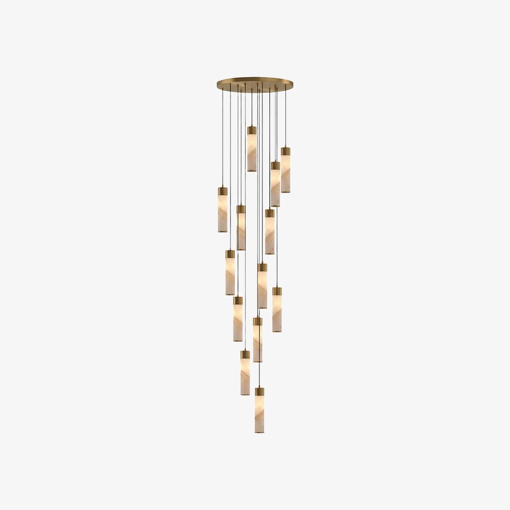 Solaryx Minimal Cylindrical Silhouette Pendant Light - Modern Style Lamp for Kitchen or Dining Room T1135