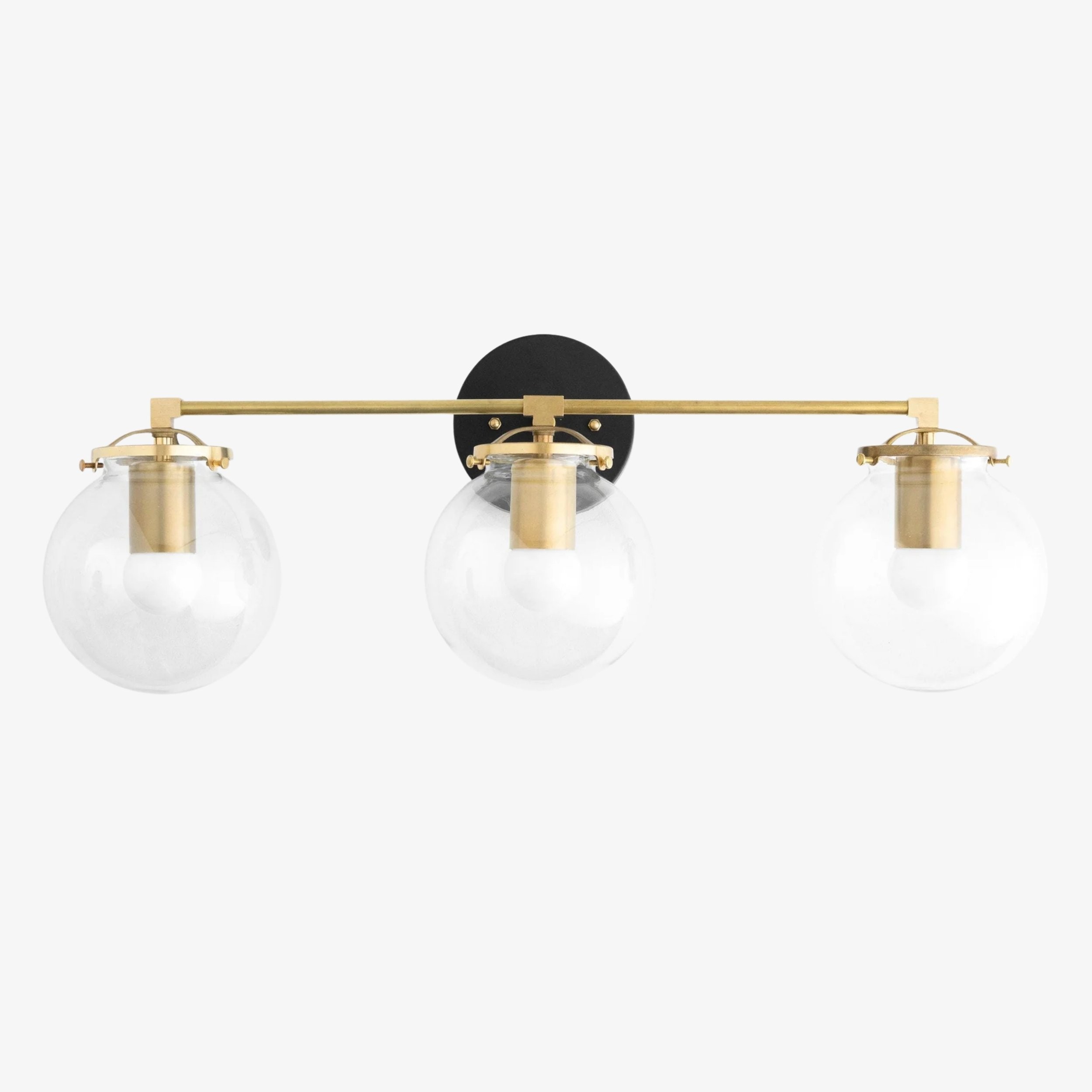 Glorica Glass 3 Shade Globe Vanity Light - Soft Bathroom Light Fixture T329