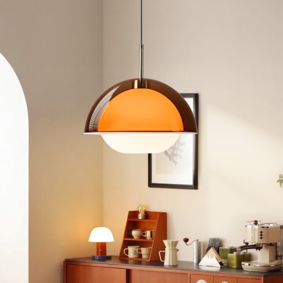 Sunset Inspired Acrylic Pendant Lamp – Warm & 3-Color Options S255
