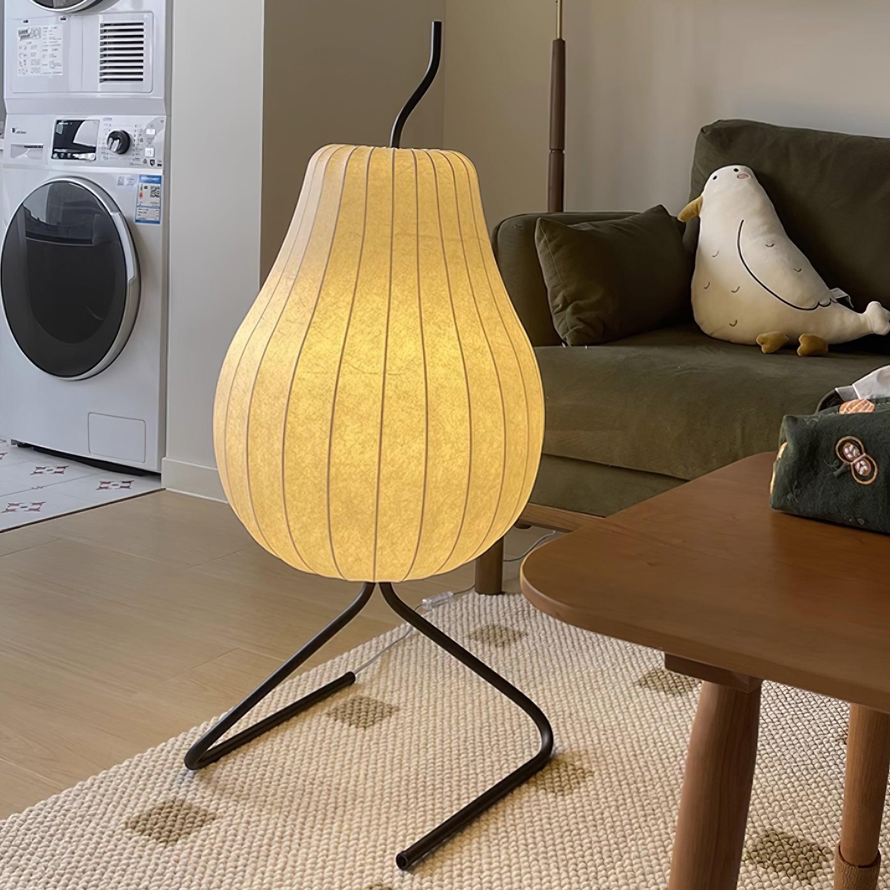 Pear-shaped Shite Floor Lamp Suitable For Living Room M519