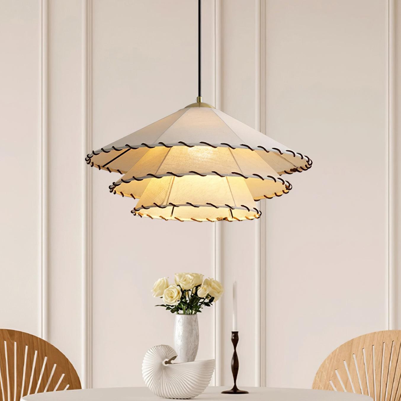 Vinatge Lotus Leaf Fabric Pendant Light M243