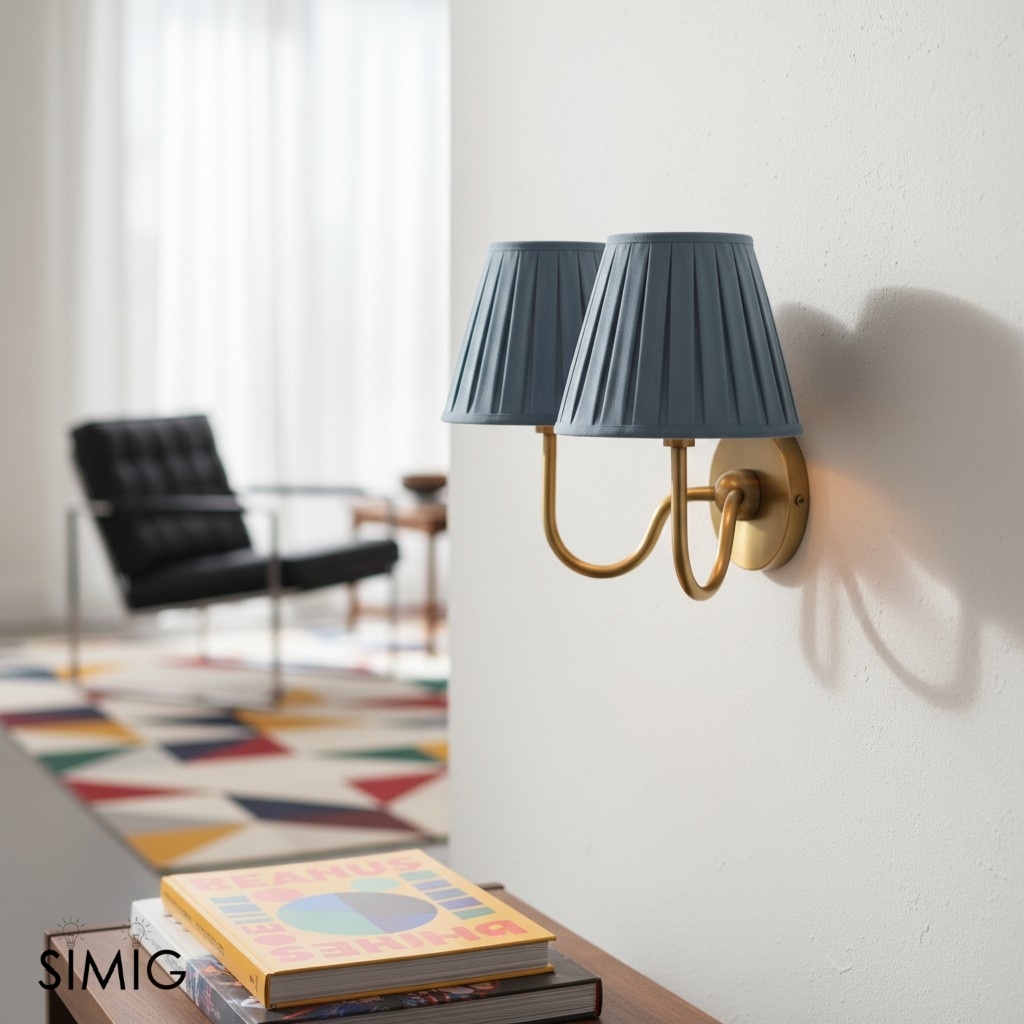 Luvora Modern Pleated Shade Wall Lamp for Bedroom & Living Room T036
