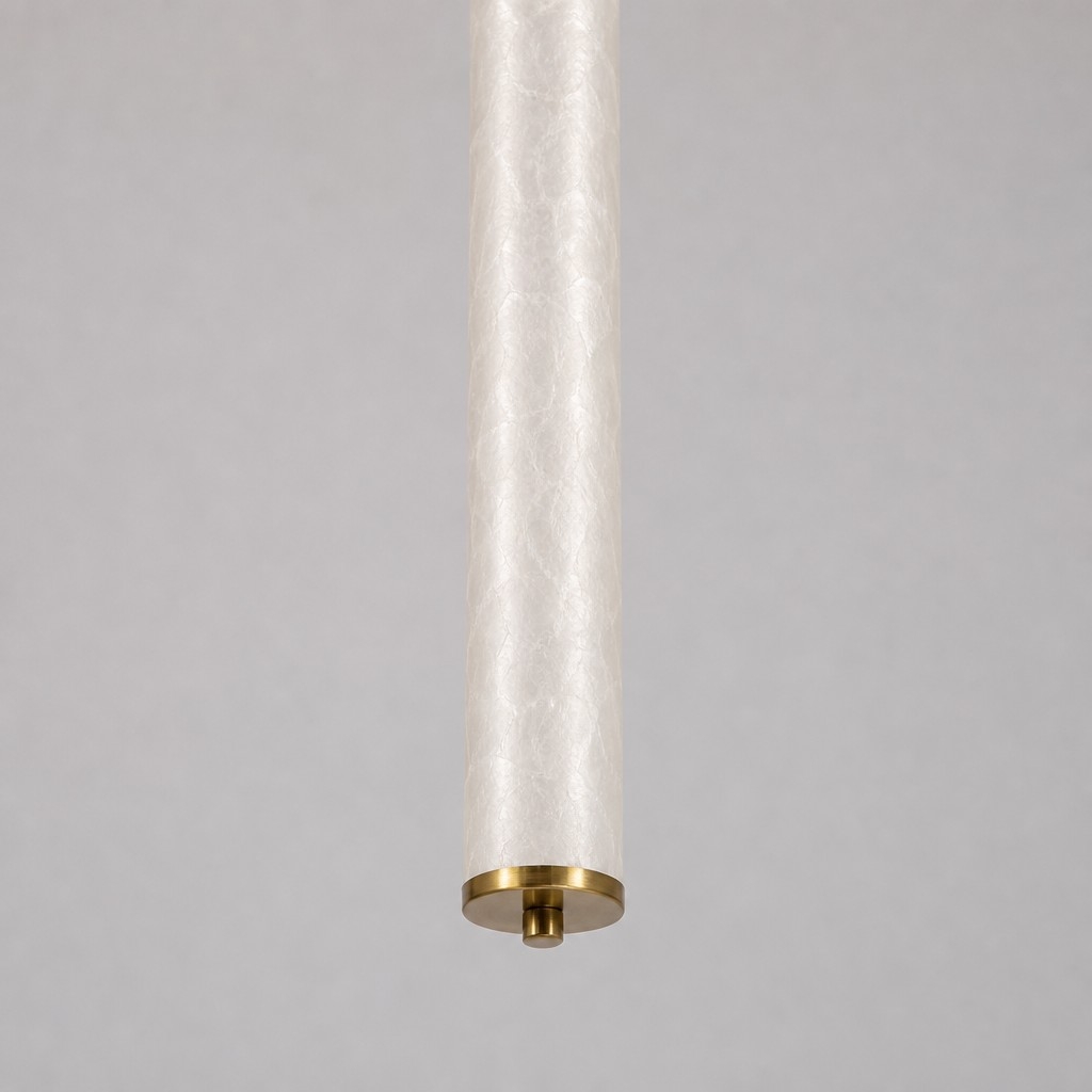 Nacrelith Capiz Shell Cylinder Brass Pendant Light - Nordic Bedroom Lighting T2217