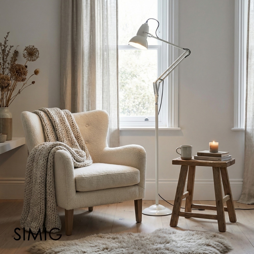 Modryx Refined Metal Floor Lamp - Adjustable Design for Reading Nook T553
