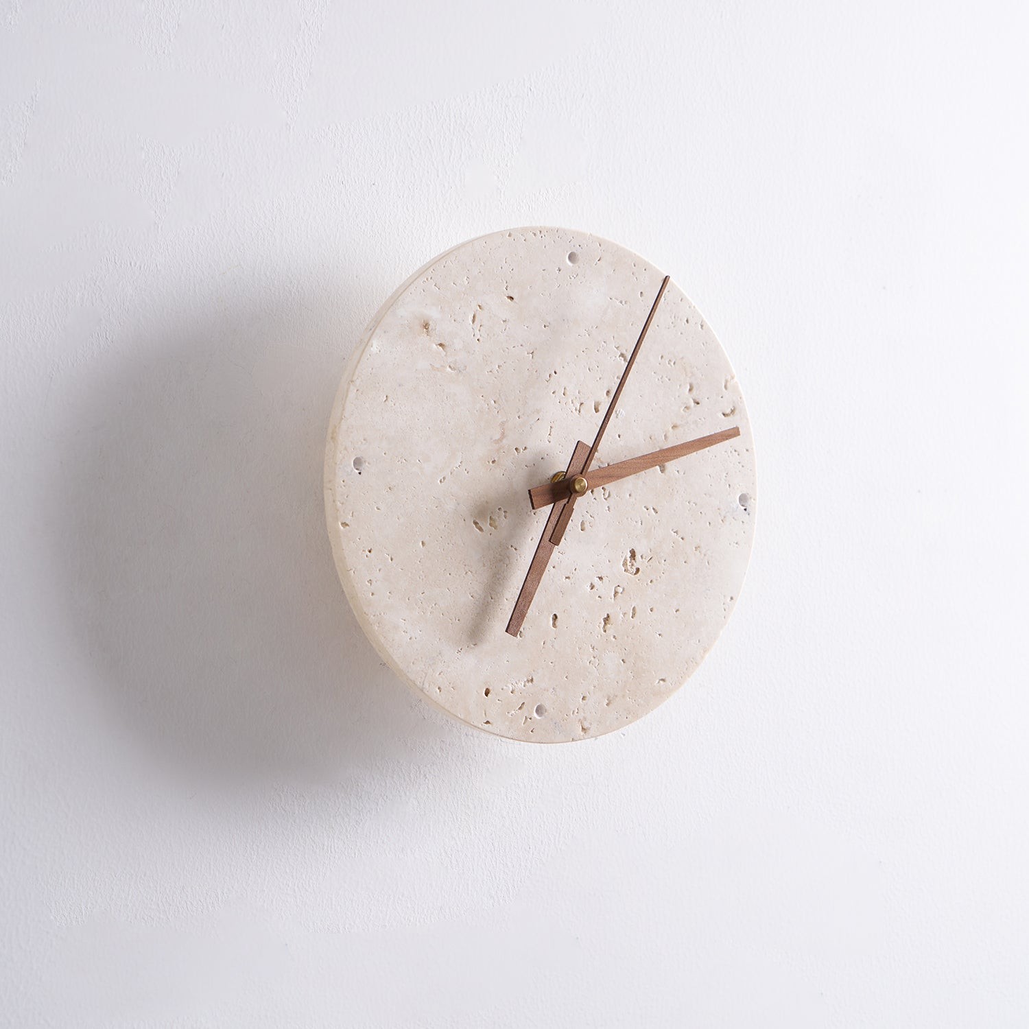 Round Stone Clock Wall Light - Wabi Sabi Lamp for Bedroom P079