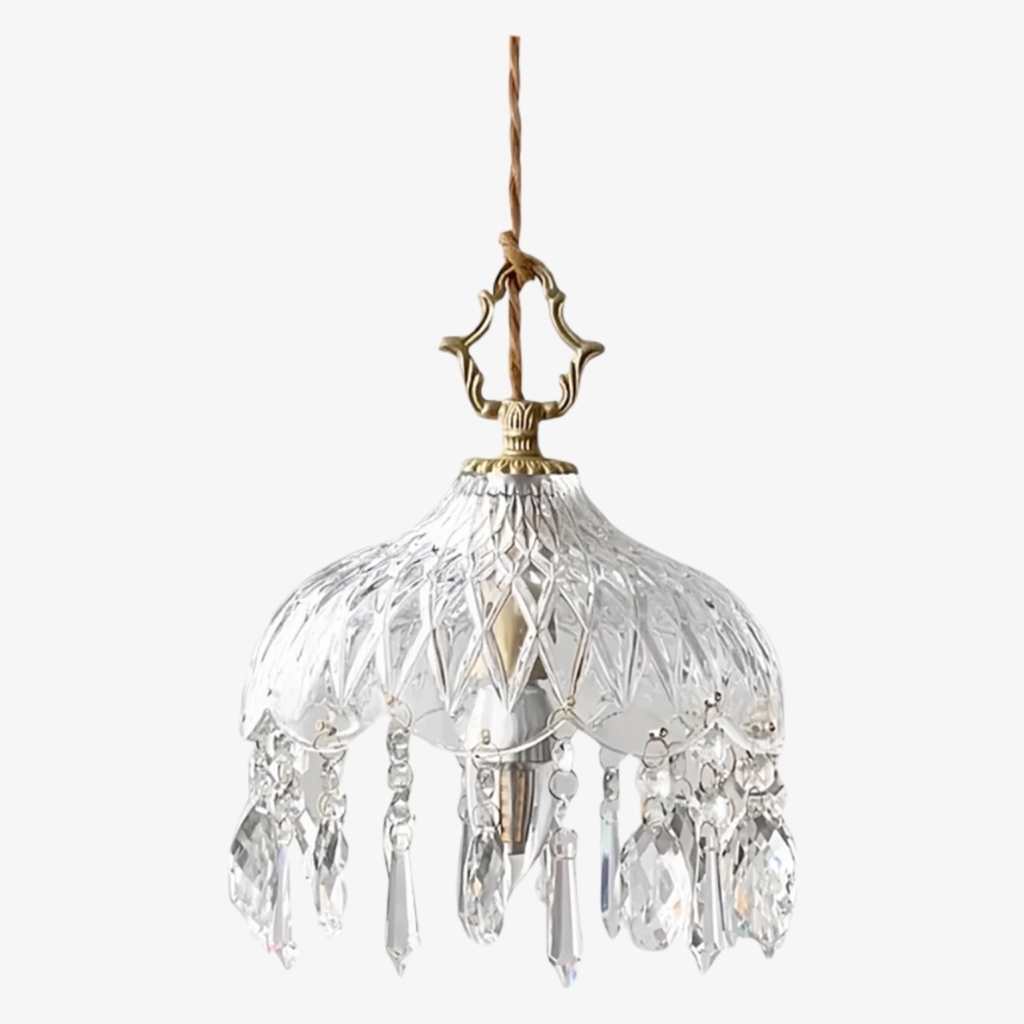 Norivo Crystal Pendant - Refined  Crystal Shade for Dining Areas T1102