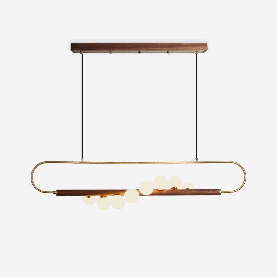 Modern Walnut Simple Chandelier M32
