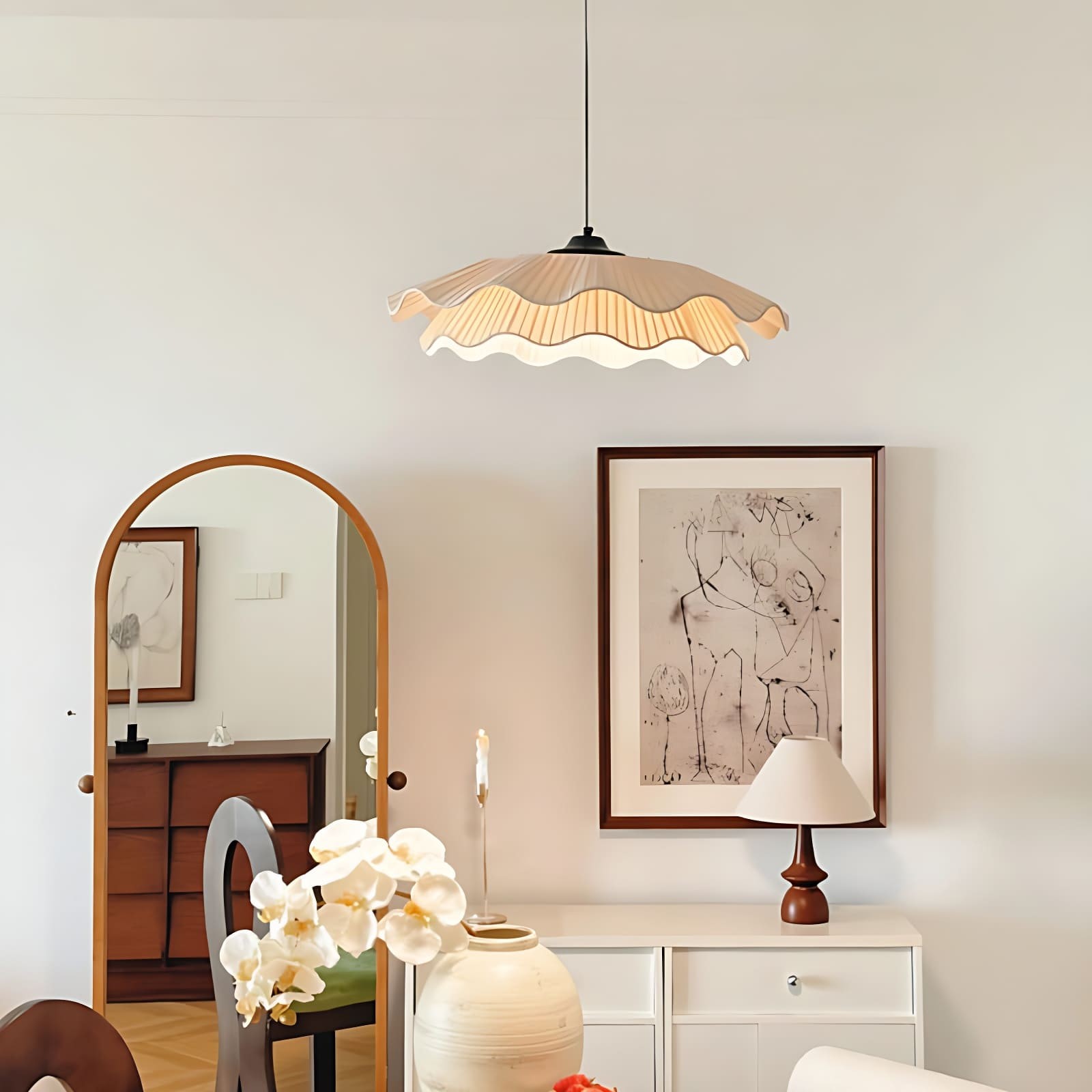 French Style White Pendant Light M80