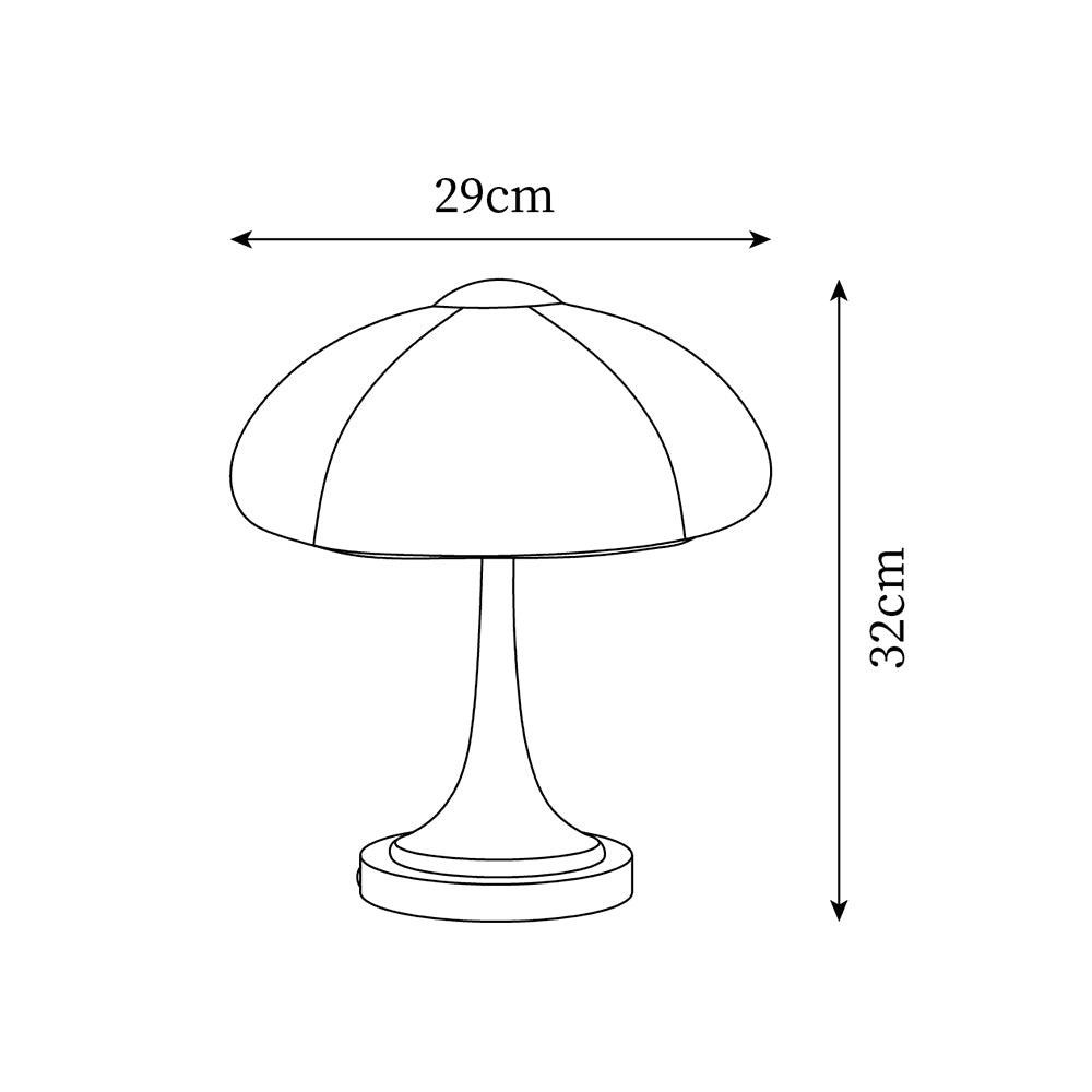 Cream Style Glass Mushroom Table Lamp M220