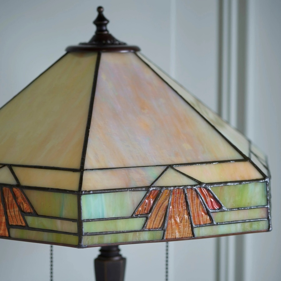 TF Nevada Geometric Stained Glass Table Light - Table Lamp for Living Rooms and Bedrooms T936