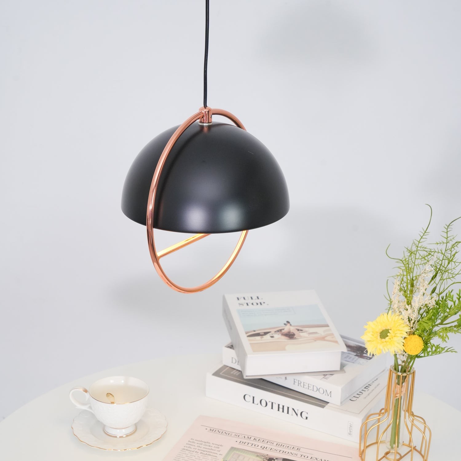 Nordic Hemispherical Ring Metal Pendant Lamp M448