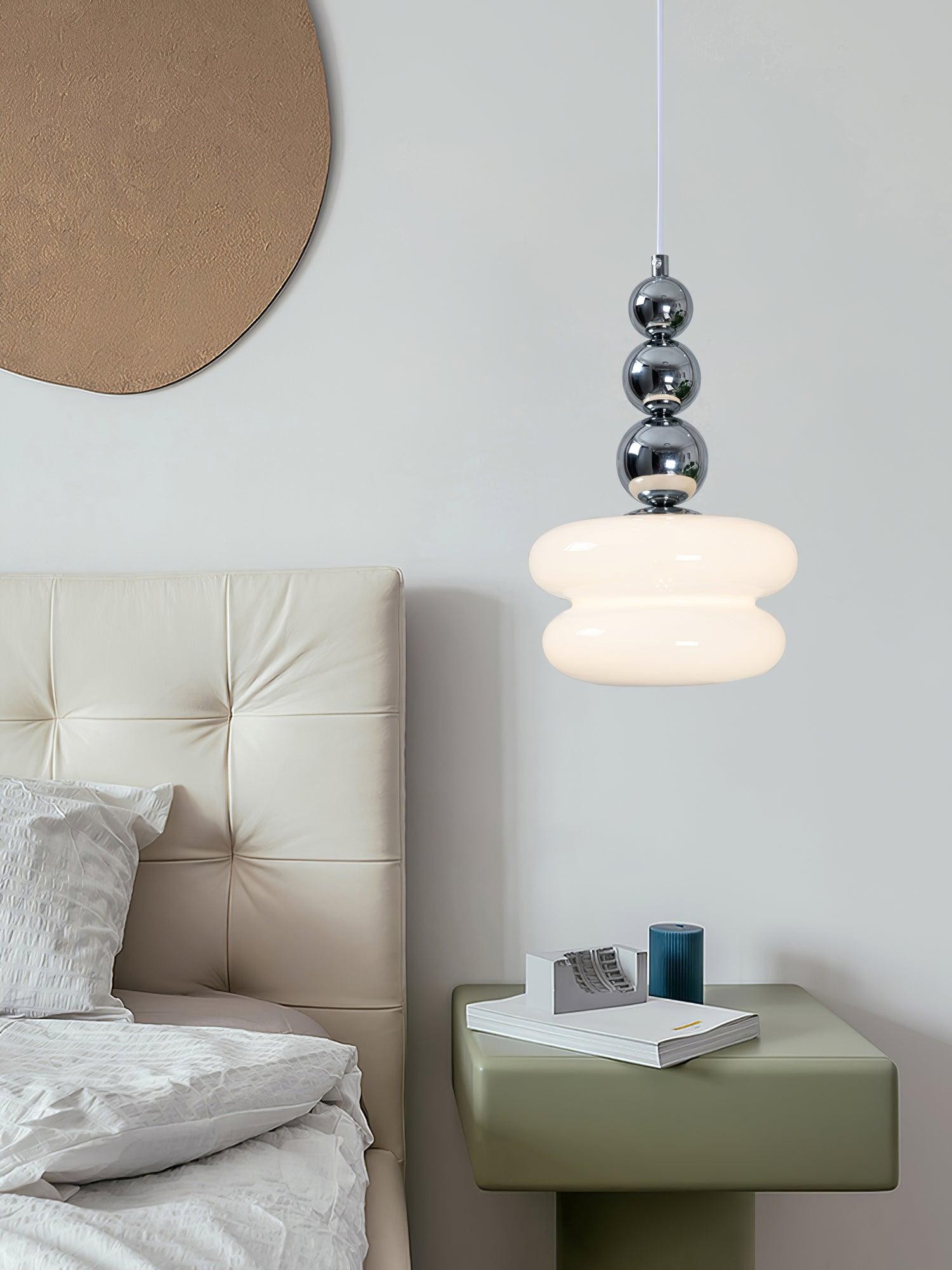 Contemporary Nordic Glass Ball Hoist Pendant Light For Living Room M436