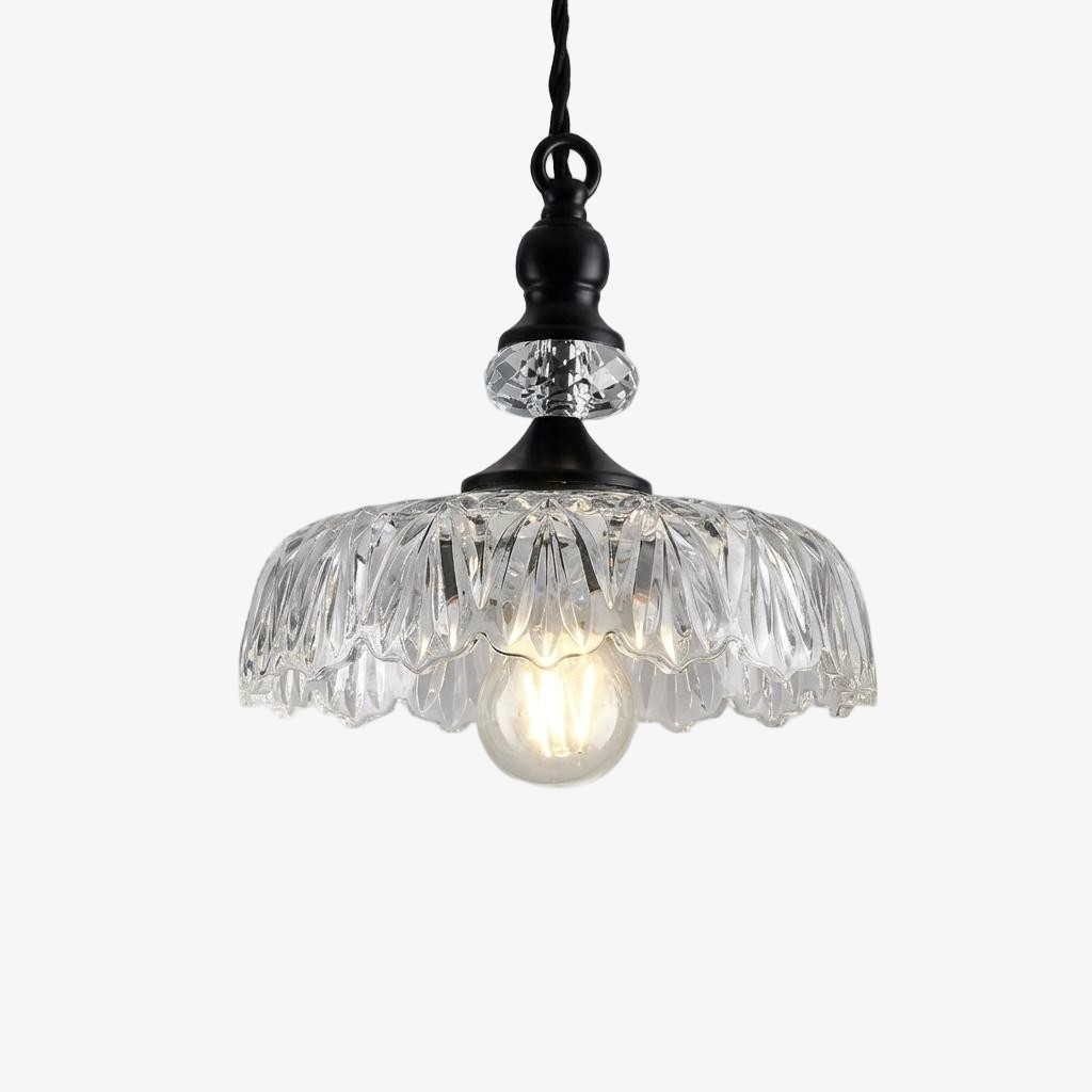 Verdoma Petal Glass Pendant Light - Vintage Style for Dining Room Accent U01