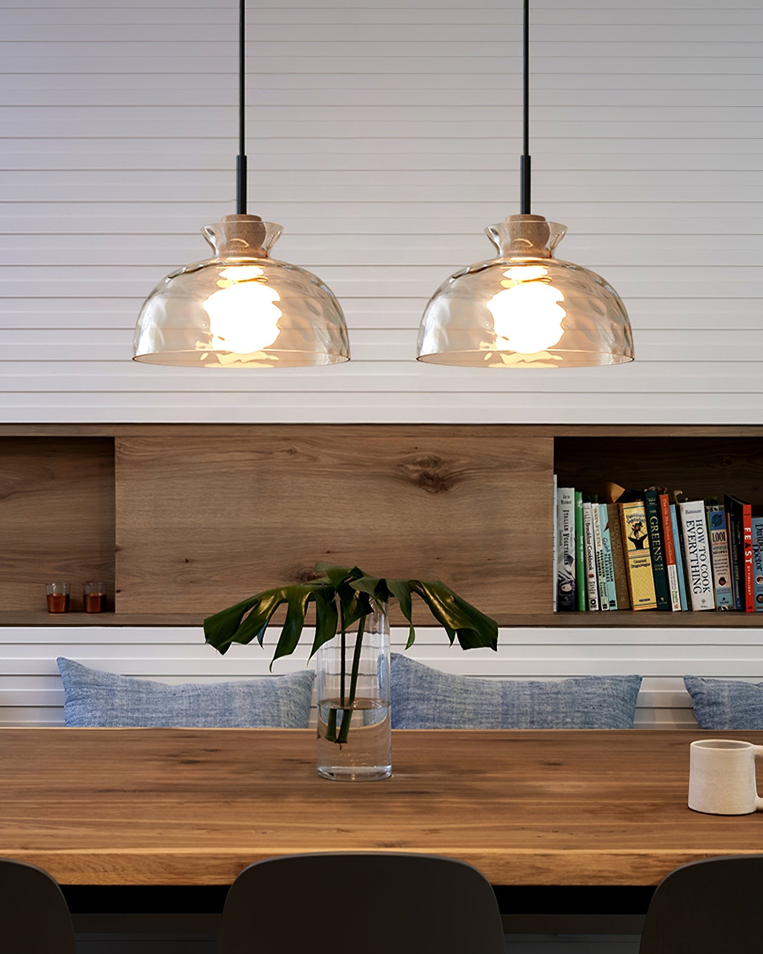 Modern Water Ripple Transparent Glass Pendant Lamp M16