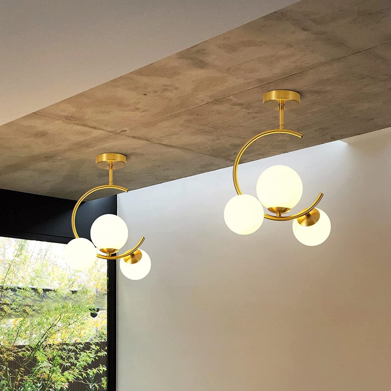 Scandinavian Modern Glass Molecular Chandelier S68