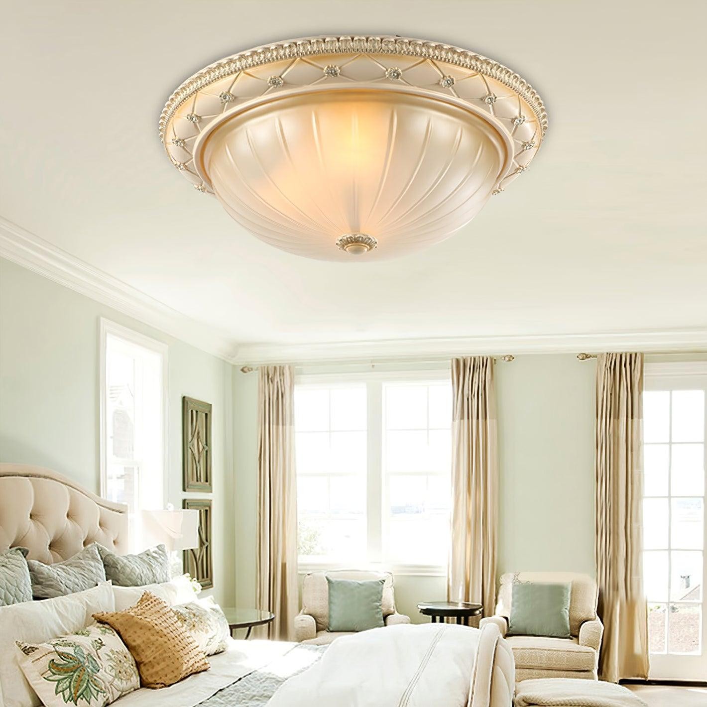 European Vintage Style Resin Ceiling Light for Bedroom M457