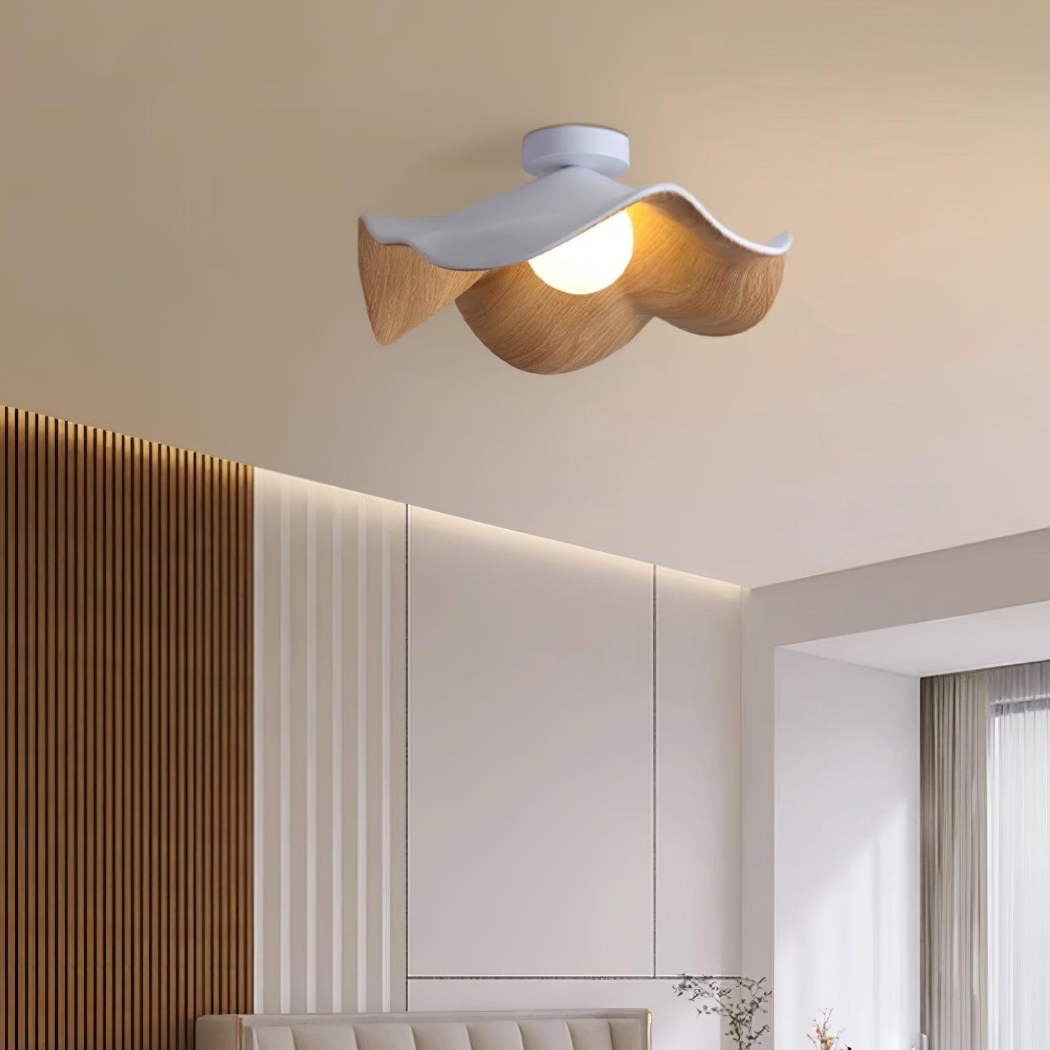 New Modern Simple Walnut Grain Ceiling Light M71