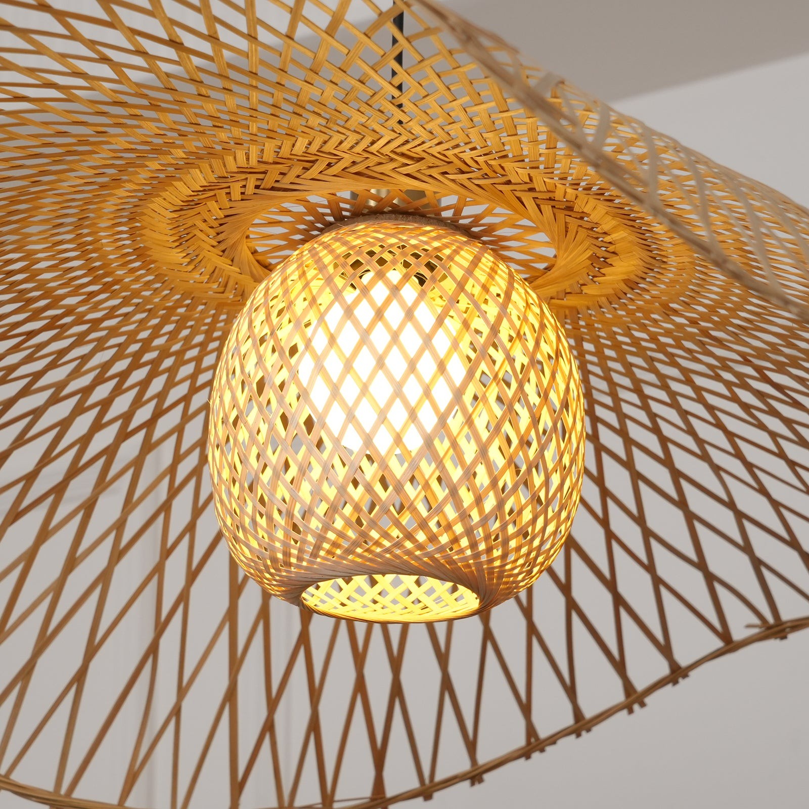 Bamboo Lotus Leaf Pendant Lamp P004