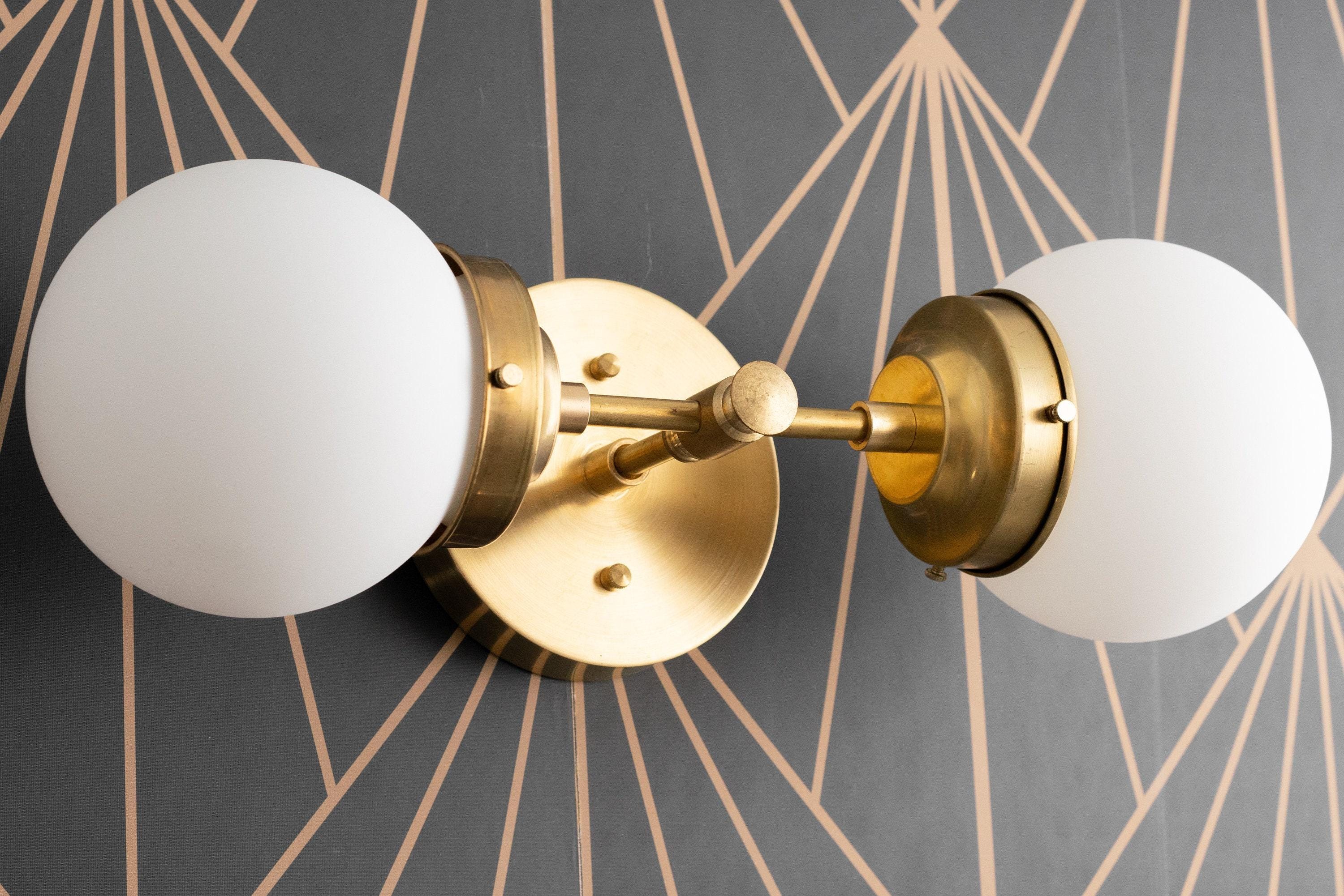 Lumio Globe Modern Geometric Sconce - Two Light Bathroom Vanity Lighting T346