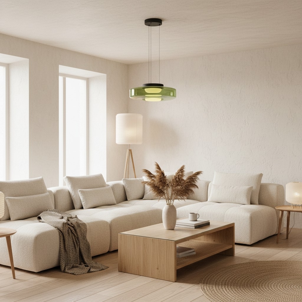 Nora Contemporary Multi-Layer Glass Pendant Lamp - Adjustable Hanging Light for Living Room or Kitchen Island T743