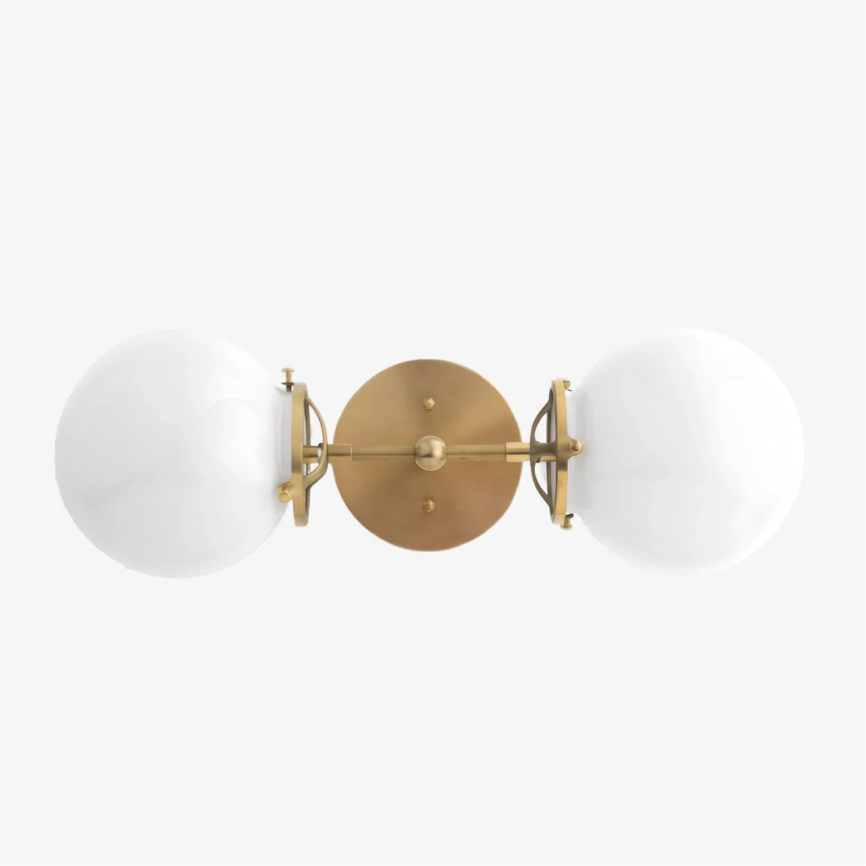 Lumio Globe Art Deco Vanity Light -  Opal Globe Bathroom Sconce T320