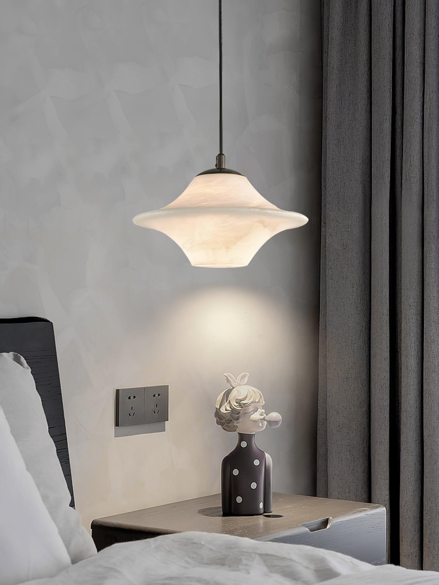 Saucer Alabaster Pendant Light M413
