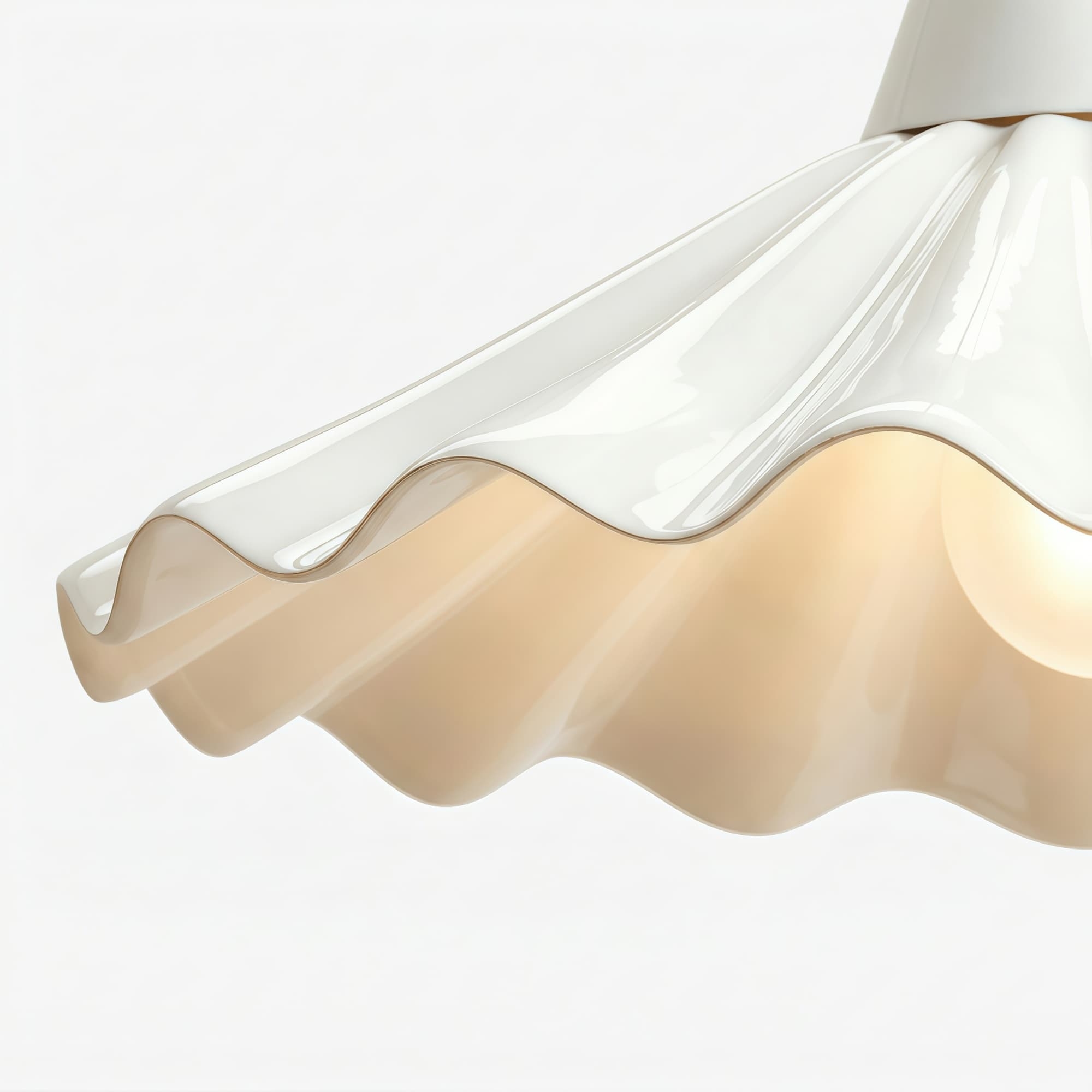 Arluneva Artistic Wave Pendant Lamp - Modern Handcrafted Ceramic Light for Living Room T1156