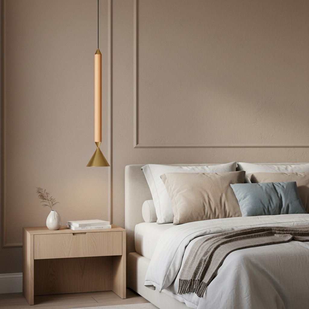 Vertara Minimal Cone Pendant Light – Sleek Architectural Hanging Lamp for Dining and Kitchen T1206