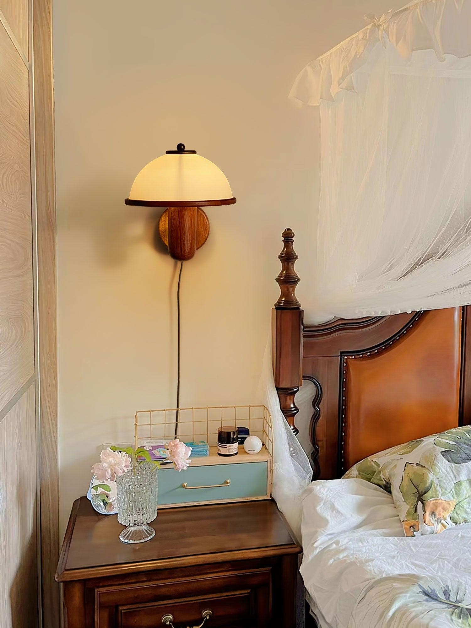 Mushroom Wood Wall Lamp M250